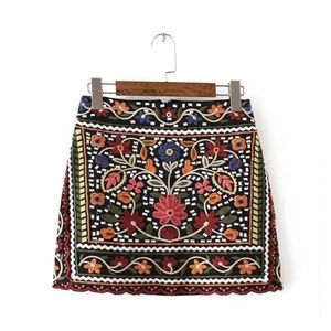 NTW Embroidered Mini Skirt